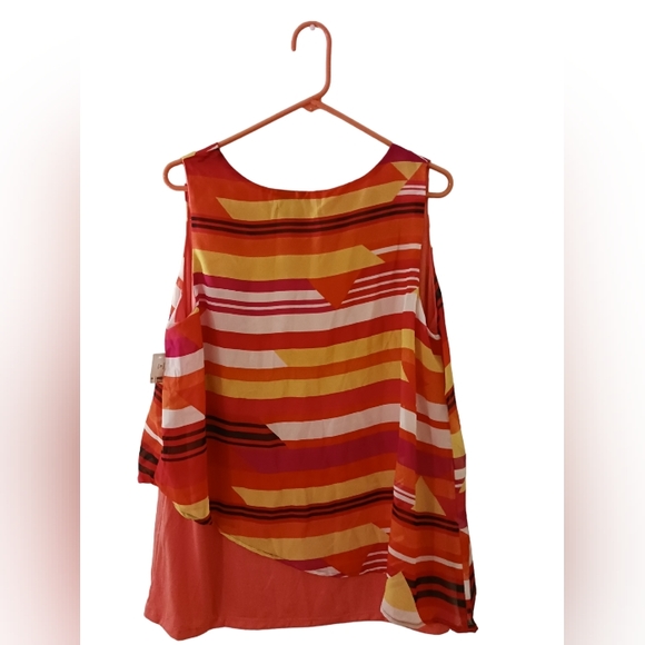 New Directions Multi Color Pattern Camisole Size XL - Picture 4 of 4